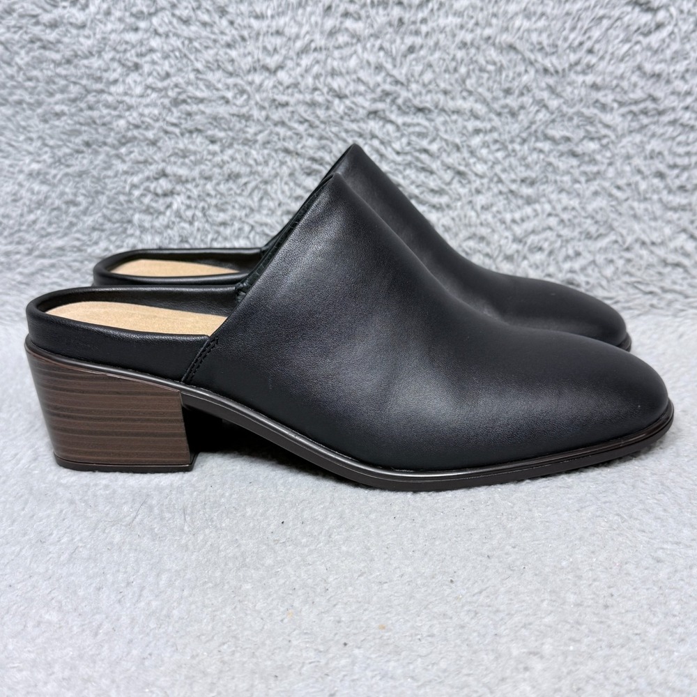 Naot Dedicate Womens Size 9 Slip On Mule Clogs Shoes Jet Black Leather